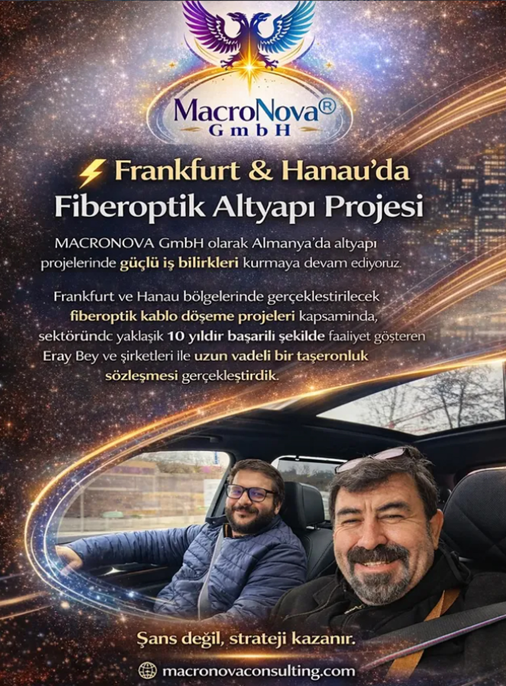 Frankfurt ve Hanau'da Fiberoptik Altyapı Projesi Macronova GmbH Güçlü İş Birlikleri Kuruyor